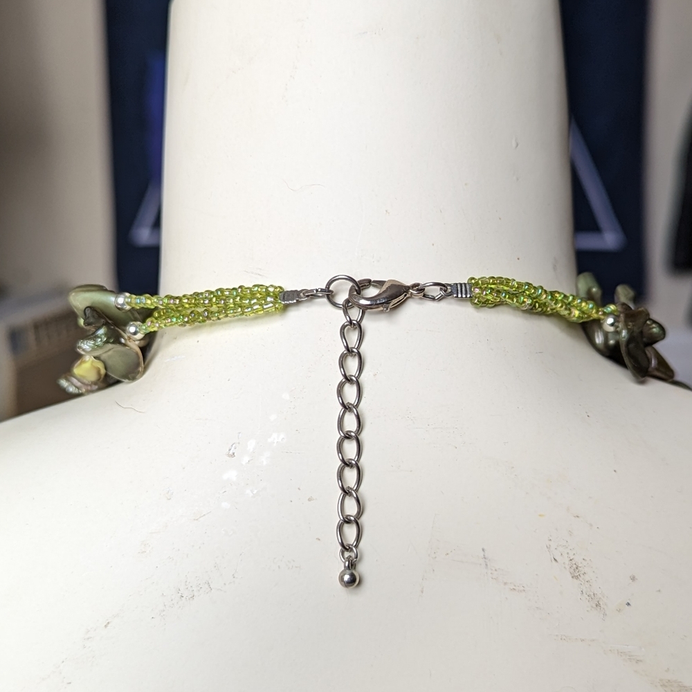 NY & Co Rhodium and Shell Necklace - Picture 3 of 3